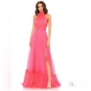 NWOT Ienna for Mac Duggal Pink Chiffon Overlay Dress